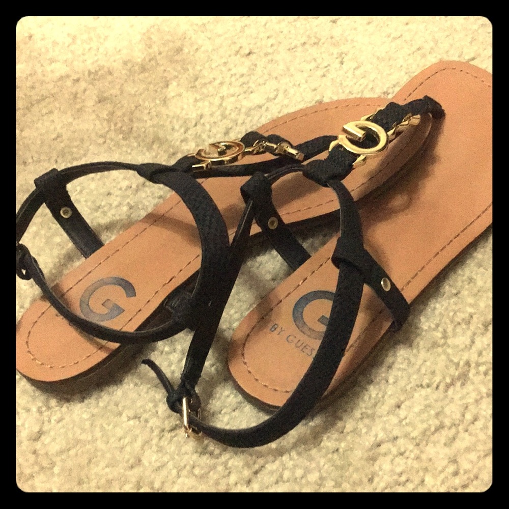 G by Guess black sandals